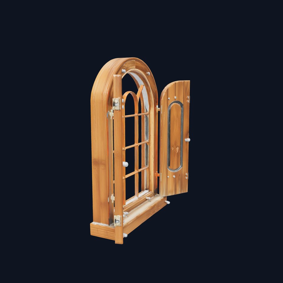 Rustic Arched Window model pack
